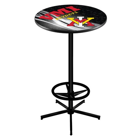 Holland Bar Stool Co 42" Black Virginia Military Institute Pub Table, 36" dia. Top L216B4236VAMilI-D2